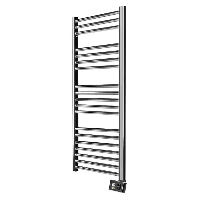 Rointe Radiador toallero eléctrico Orion - An x Al: 50 x 112 cm, 500 W, Cromo, Acero - Un moderno toallero térmico plateado que proporciona funcionalidad y estilo, ideal para cualquier baño.