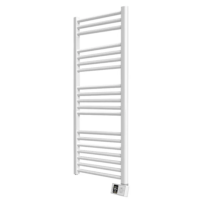 Rointe Radiador toallero eléctrico Orion - An x Al: 50 x 112 cm, 500 W, Blanco, Acero - Imagen de un toallero blanco con elemento calefactor y termostato digital para un fácil control de la temperatura.