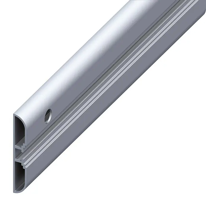Kantoflex Coaxis Säulenprofil - 1.500 x 10 x 60 mm, Stärke: 1,5 mm, Aluminium, Silber, Unbehandelt - Silberfarbenes Aluminiumprofil mit Nut für verschiedene Anwendungen, ideal für Konstruktionen und Möbelbau.