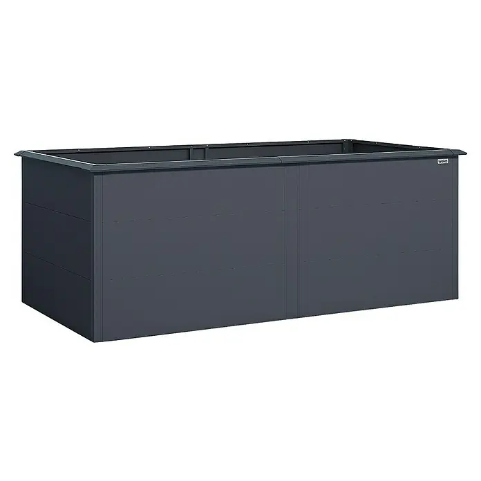 Weka Hochbeet Gary - 200 x 100 x 77 cm, Metall, Anthrazit - Das Bild zeigt einen modernen, grauen WEKA Pool, der durch sein schlichtes Design und hochwertige Verarbeitung besticht. Ideal für jeden Garten.