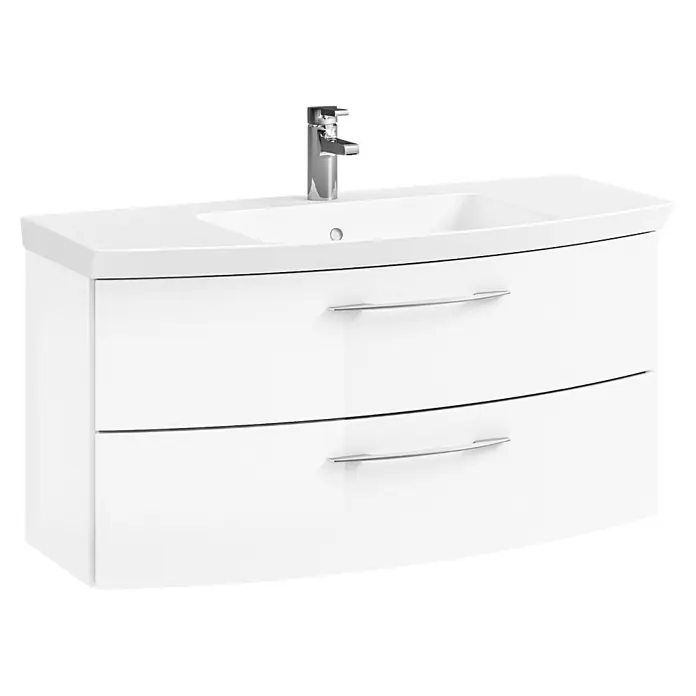 Furnilux Badkamercombinatie Sonoma Eik En Wit Hoogglans - 97cm X 191cm X 37cm