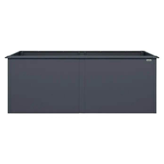 Weka Hochbeet Gary - 200 x 100 x 77 cm, Metall, Anthrazit - Eine graue WEKA-Gartenbox zur stilvollen Aufbewahrung von Gartenzubehör und -werkzeugen im Außenbereich. Praktische Lösung für Ordnung im Garten.