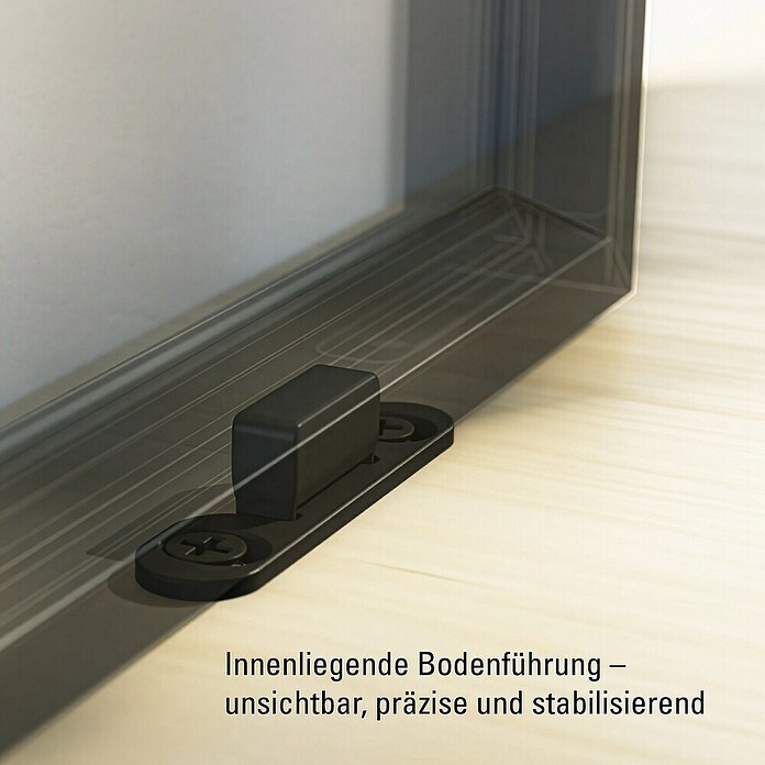 Diamond Doors Black Edition Schiebetür-Komplettset Jubidoor Loftline Black (935 x 2 058 mm, Einscheibensicherheitsglas (ESG)) | BAUHAUS
