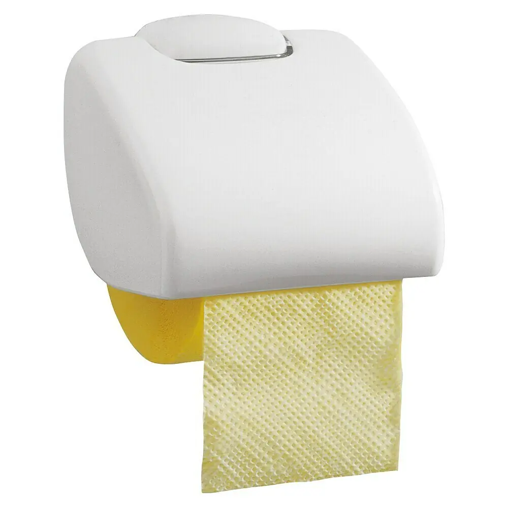 Peslogy Toilettenpapierhalter Aus Kunststoff – Federbelastet, Weiß, 2 Stück, Länge 15,5 Cm