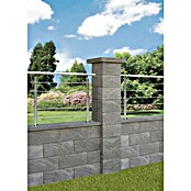 Pfeilerabdeckplatte Marmorline (40 x 40 x 6 cm, Beton, Grau/Anthrazit)