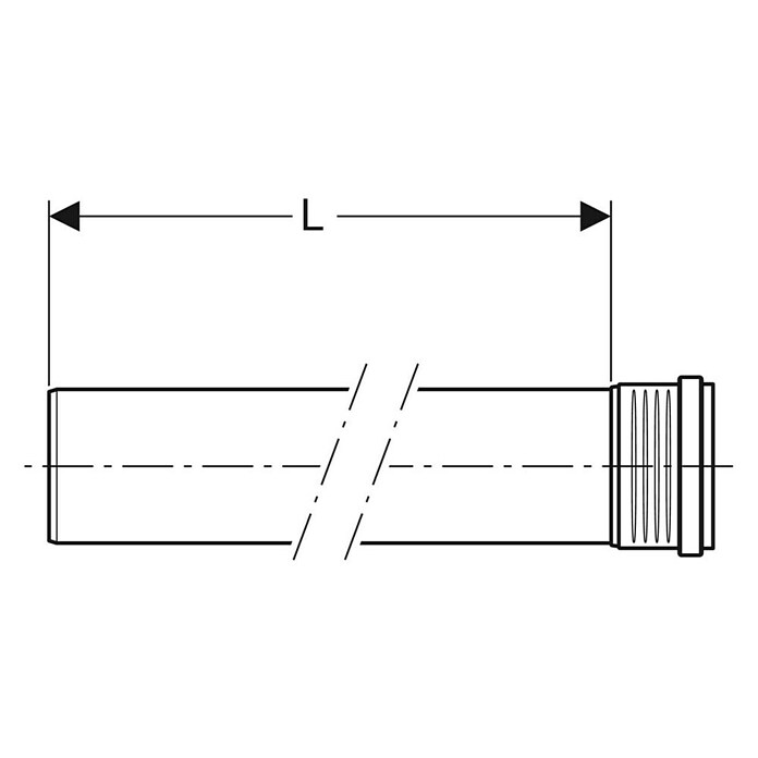 Geberit Silent PP-Rohr (DN 90, Länge: 25 cm)