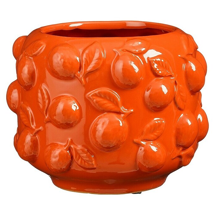 Mica Decorations Übertopf Orangen (Außenmaß (Ø x H): 24 x 18,5 cm, Keramik, Orange) | BAUHAUS