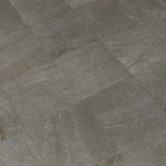 Feinsteinzeugfliese Homely - 60 x 60 cm, Lava, Matt - Nahaufnahme von grauem Steinzeugboden, der eine robuste und elegante Textur für moderne Wohnräume bietet.