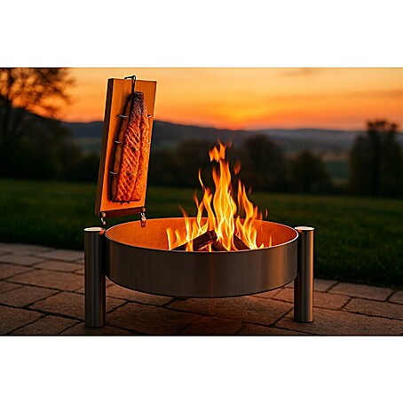 Buschbeck Räucherbrett - Flammlachsbrett (Holz, 3 -tlg.)