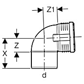 Geberit Silent PP-Bogen (DN 50, 87,5 °)