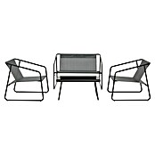 Conjunto de muebles Kateli (4 pzs., Acero/Textiline, Antracita) | BAUHAUS