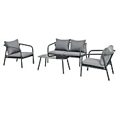 Conjunto de muebles Wesely (4 pzs., Acero/Poliéster, Gris) | BAUHAUS