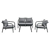 Conjunto de muebles Wesely (4 pzs., Acero/Poliéster, Gris) | BAUHAUS