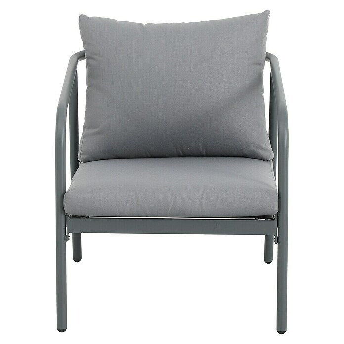 Conjunto de muebles Wesely (4 pzs., Acero/Poliéster, Gris) | BAUHAUS