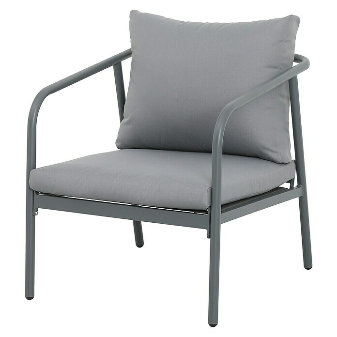 Conjunto de muebles Wesely (4 pzs., Acero/Poliéster, Gris) | BAUHAUS