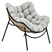 Sillón de jardín Cira II (An x Pr x Al: 94 x 103 x 96 cm, Marrón/Gris, Ratán sintético/Acero) | BAUHAUS