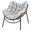Sillón de jardín Cira II (An x Pr x Al: 94 x 103 x 96 cm, Marrón/Gris, Ratán sintético/Acero) | BAUHAUS