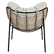 Sillón de jardín Cira II (An x Pr x Al: 94 x 103 x 96 cm, Marrón/Gris, Ratán sintético/Acero) | BAUHAUS
