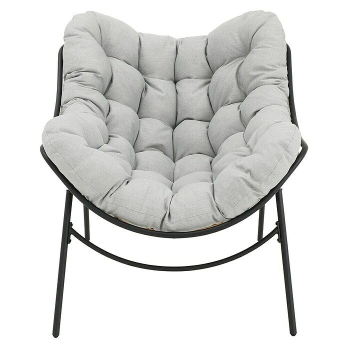 Sillón de jardín Cira II (An x Pr x Al: 94 x 103 x 96 cm, Marrón/Gris, Ratán sintético/Acero) | BAUHAUS