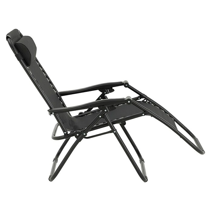Sunfun Sillón de posiciones Forio (L x An x Al: 152 x 63 x 104 cm, Negro, Textiline/Acero) | BAUHAUS