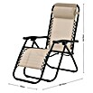 Sunfun Sillón de posiciones Forio (63 x 152 x 104 cm, Taupe, Textiline/Acero) | BAUHAUS