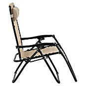 Sunfun Sillón de posiciones Forio (L x An x Al: 152 x 63 x 104 cm, Taupe, Textiline/Acero) | BAUHAUS
