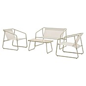 Conjunto de muebles Kateli (4 pzs., Acero/Textiline, Beige) | BAUHAUS