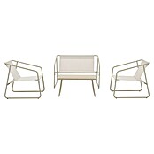 Conjunto de muebles Kateli (4 pzs., Acero/Textiline, Beige) | BAUHAUS