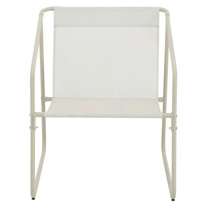 Conjunto de muebles Kateli - 4 pzs., Acero/Textiline, Beige - Elegante mueble de exterior: Una tumbona beige con diseño minimalista para horas de relax al aire libre. Confort y estilo combinados.