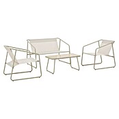 Conjunto de muebles Kateli (4 pzs., Acero/Textiline, Beige) | BAUHAUS