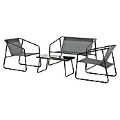 Conjunto de muebles Kateli (4 pzs., Acero/Textiline, Antracita) | BAUHAUS