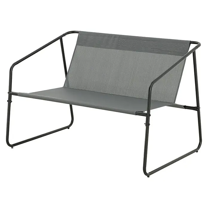 Conjunto de muebles Kateli - 4 pzs., Acero/Textiline, Antracita - Esta elegante tumbona gris con su diseño moderno es perfecta para relajarse en el jardín o en la terraza.