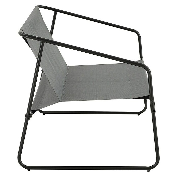 Conjunto de muebles Kateli (4 pzs., Acero/Textiline, Antracita) | BAUHAUS
