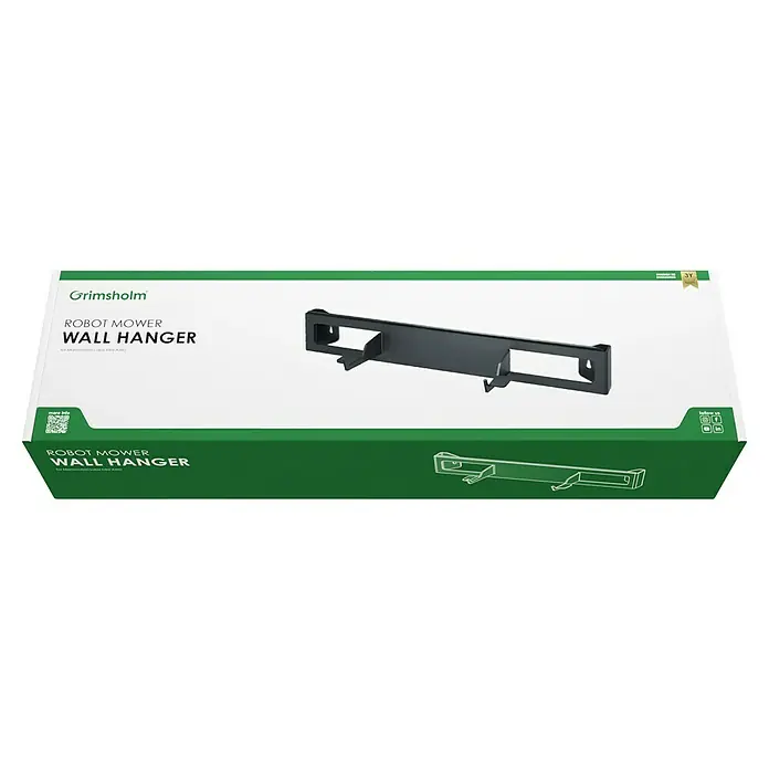 Grimsholm Green Wandhalterung für Rasenmäher - L x B x H: 122 x 15 x 49 cm, Passend für: Mammotion Luba Mini AWD - Grimsholm Robotermäher Wandhalterung für Automower Cubiq Mini AWD, zur einfachen und platzsparenden Aufbewahrung in der Garage oder im Schuppen.