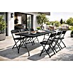 Mesa de jardín Alan (L x An x Al: 180 x 75 x 74 cm, Acero/HDPE, Negro) | BAUHAUS