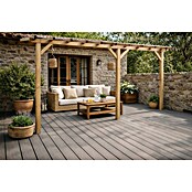 Forest-Style Pérgola adosada Etreta (400 x 265 x 251 cm, Natural)