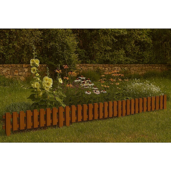 Forest-Style Valla mini ranurada Onel (L x Al: 1,1 x 0,25 m, Marrón)