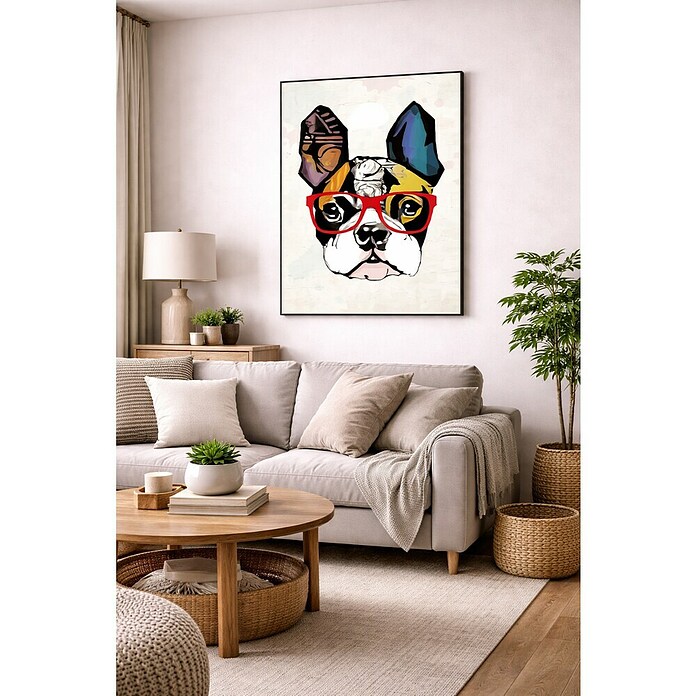 Lienzo Bulldog Gafas (Bulldog Gafas, An x Al: 50 x 70 cm) | BAUHAUS