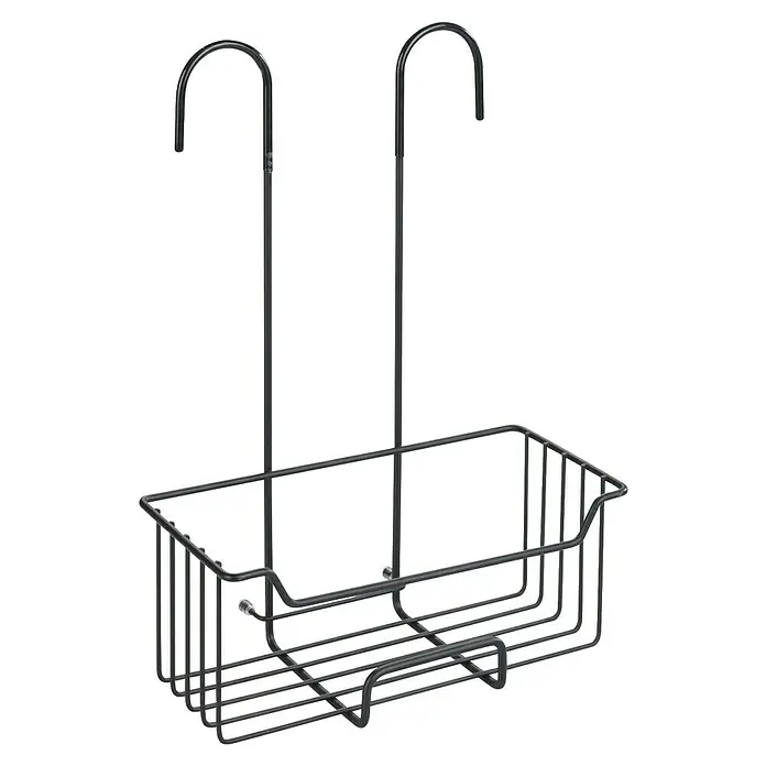 Wenko Duschkorb Milo - 14 x 25 x 36 cm, Matt - Draht-Duschkorb zum Einhängen. Die ideale Lösung, um Shampoo und Duschgel griffbereit in der Dusche zu verstauen.