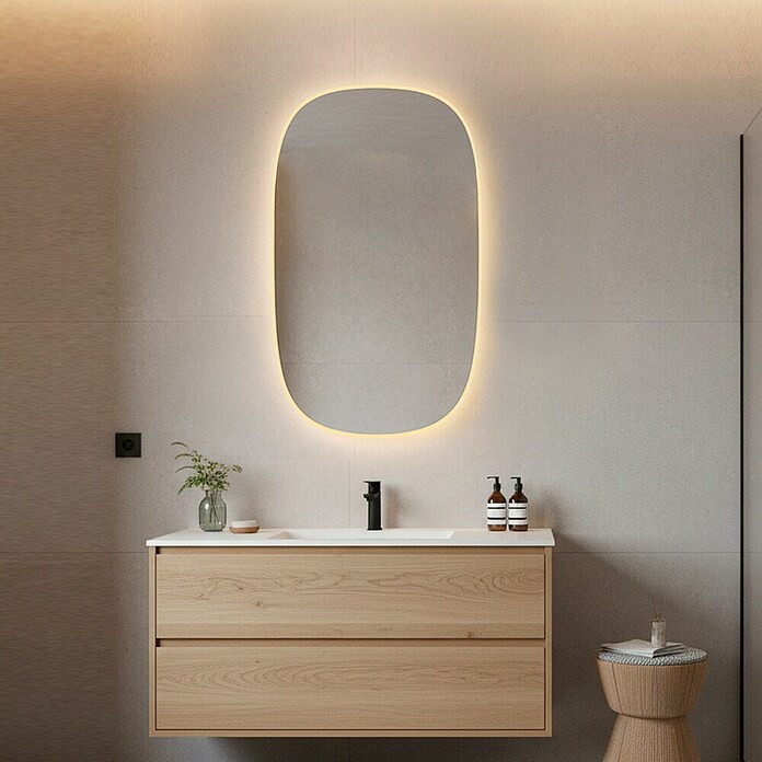 Camargue Espejo con luz LED Alexia (50 x 90 cm) | BAUHAUS