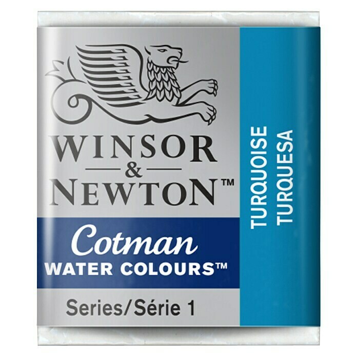 Winsor & Newton Cotman AquarellfarbeTürkis, Topf Front View