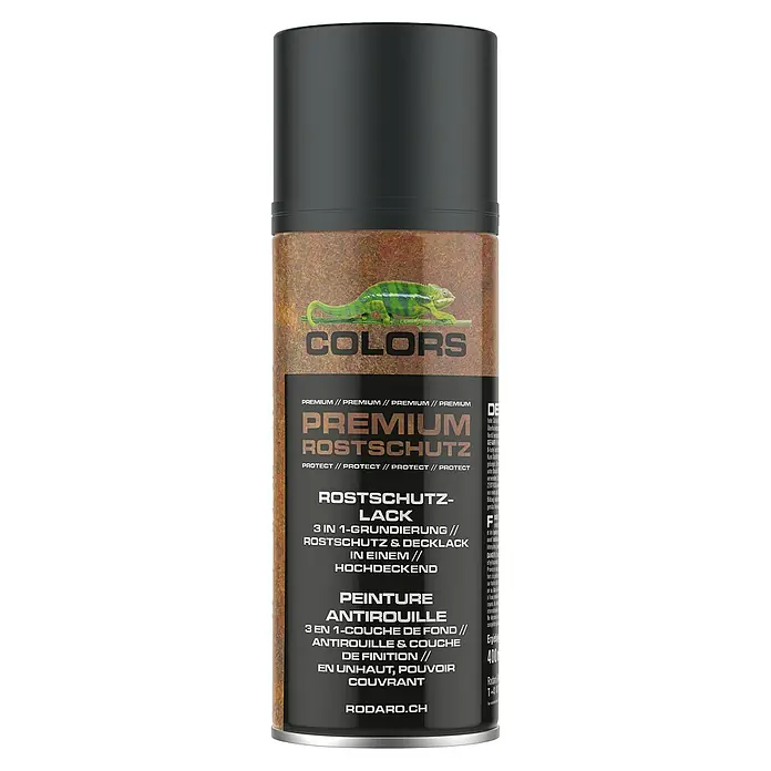 Colors Farbspray 3in1 Rostschutzlack Spraydose Schwarz Matt - Schwarz Matt, Sprühdose