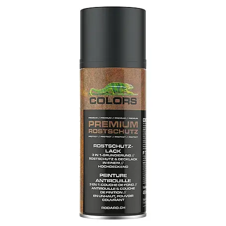Colors  Farbspray 3in1 Rostschutzlack Spraydose Schwarz Matt