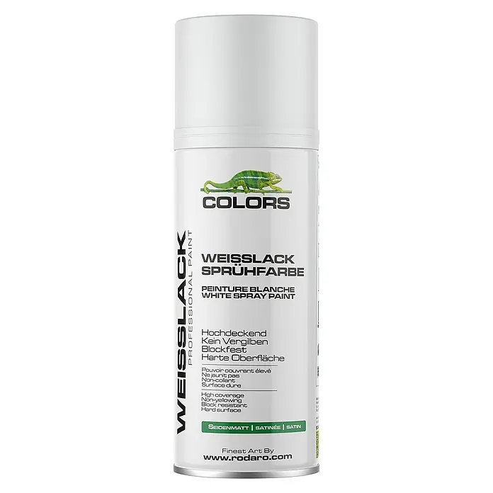 Colors Farbspray Sprühlack 400ml RAL9016 Weisslack weiss Seidenmatt - RAL9016 - Weisslack weiss Seidenmatt, Sprühdose