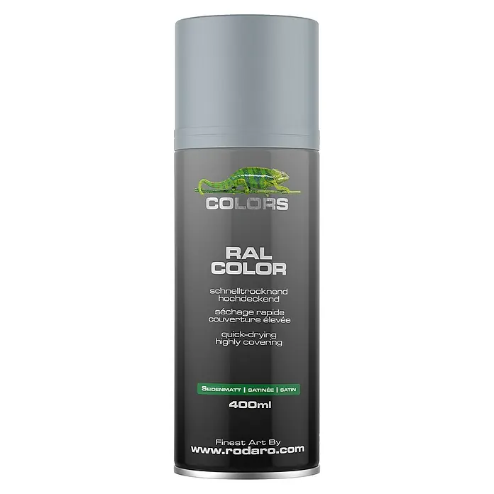 Colors Farbspray Sprühlack 400ml RAL7001 Silbergrau Seidenmatt - RAL7001 - Silbergrau Seidenmatt, Sprühdose