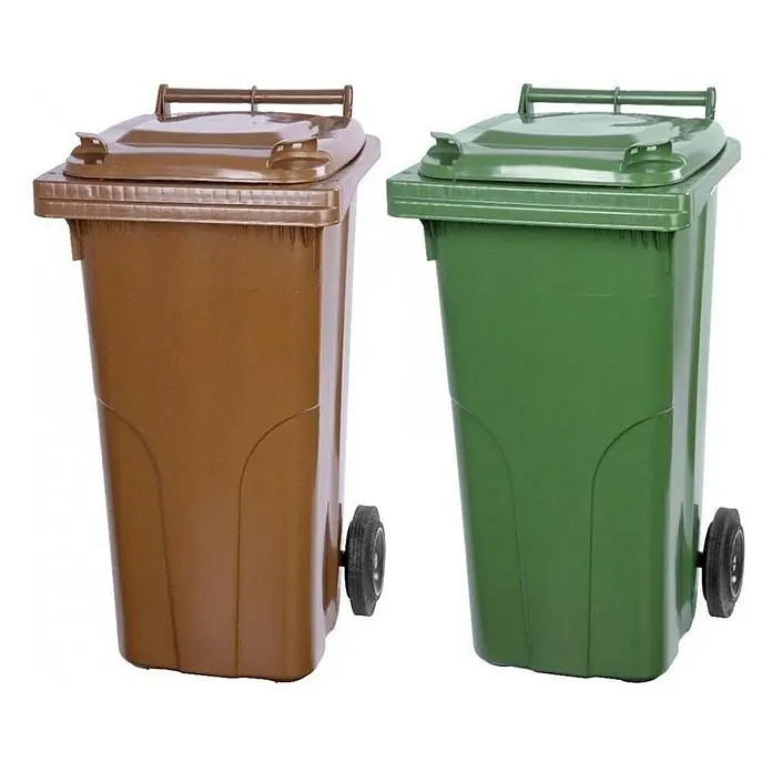 Proregal Mülltonne SuperSparSet 2x - 2-Rad-Tonne MGB - Braun & Grün