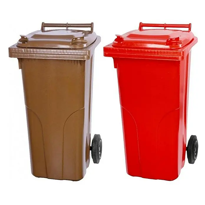 Proregal Mülltonne SuperSparSet 2x - 2-Rad-Tonne MGB - Braun & Rot