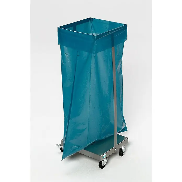Proregal Standard-Mülleimer robust ohne Deckel - 70 l, Edelstahl, Silber