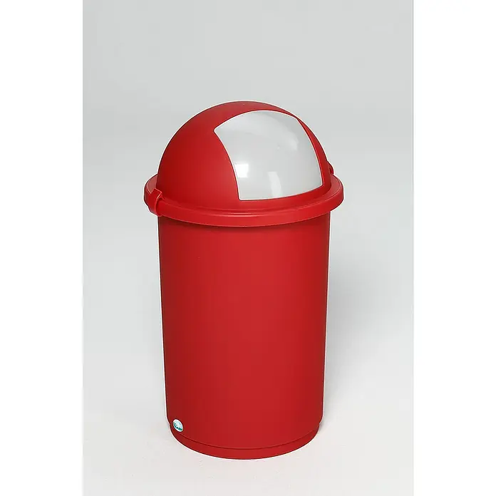 Proregal Standard-Mülleimer robust mit Einwurfklappe - 50 l, Rot