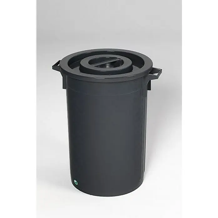 Proregal Standard-Mülleimer robust mit Deckel - Schwarz
